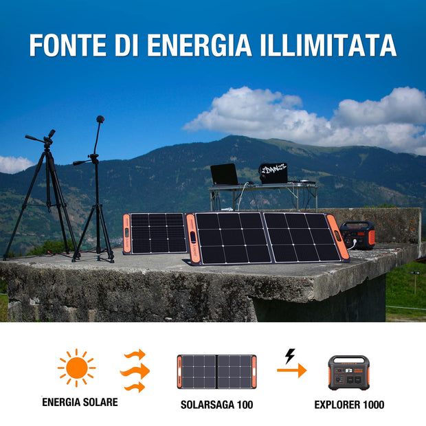 Jackery Generatore solare 1000 (Explorer 1000 + SolarSaga 100W)